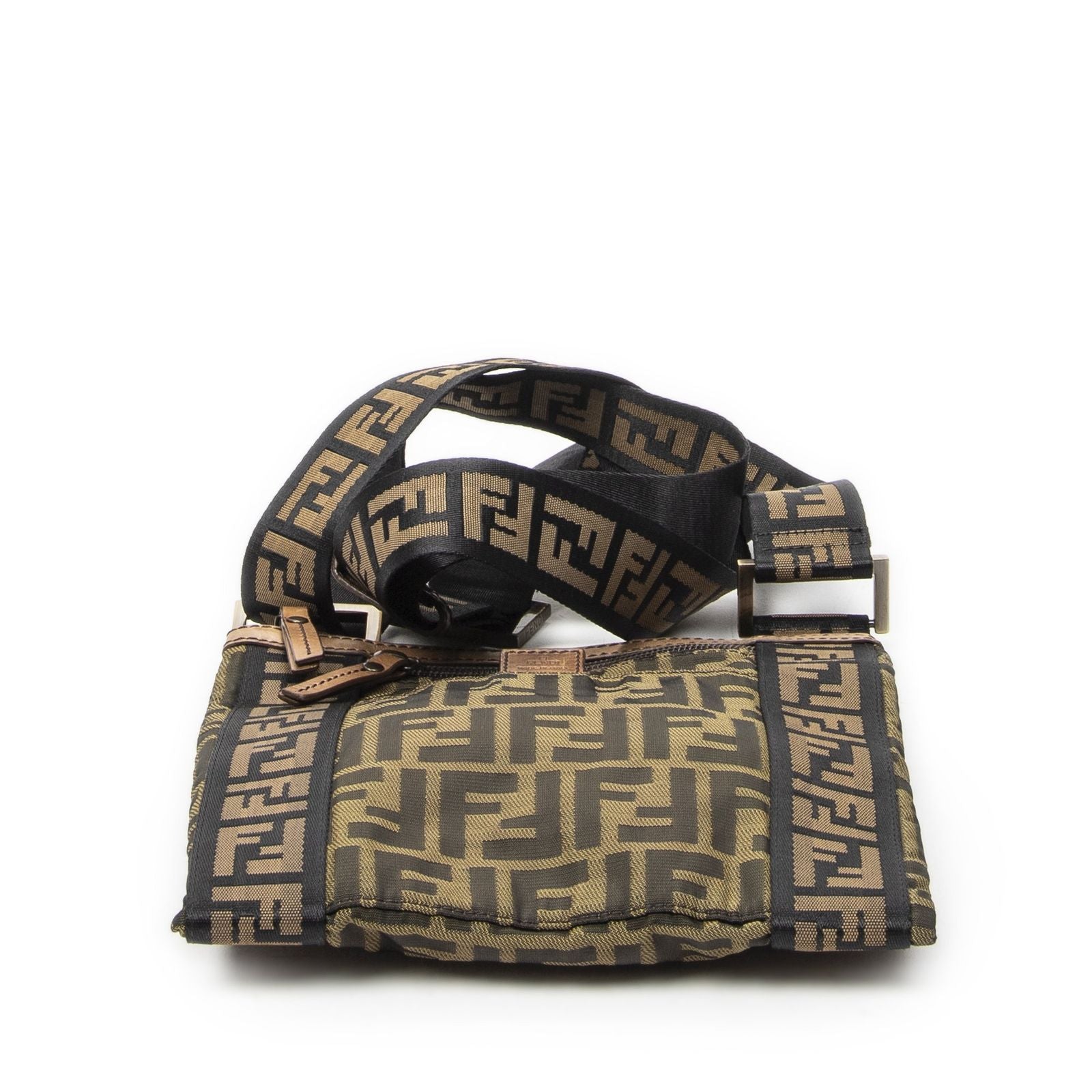 Fendi Square Zip Crossbody Brown Zucca Canvas — view 6