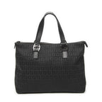 Fendi Roll Tote Black Zucchino Canvas — view 5