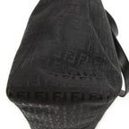 Fendi Roll Tote Black Zucchino Canvas — view 8