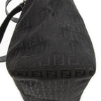 Fendi Roll Tote Black Zucchino Canvas — view 7