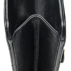Chanel Vintage Pushlock Straight Flap Black Quilted Lambskin Leather — view 7