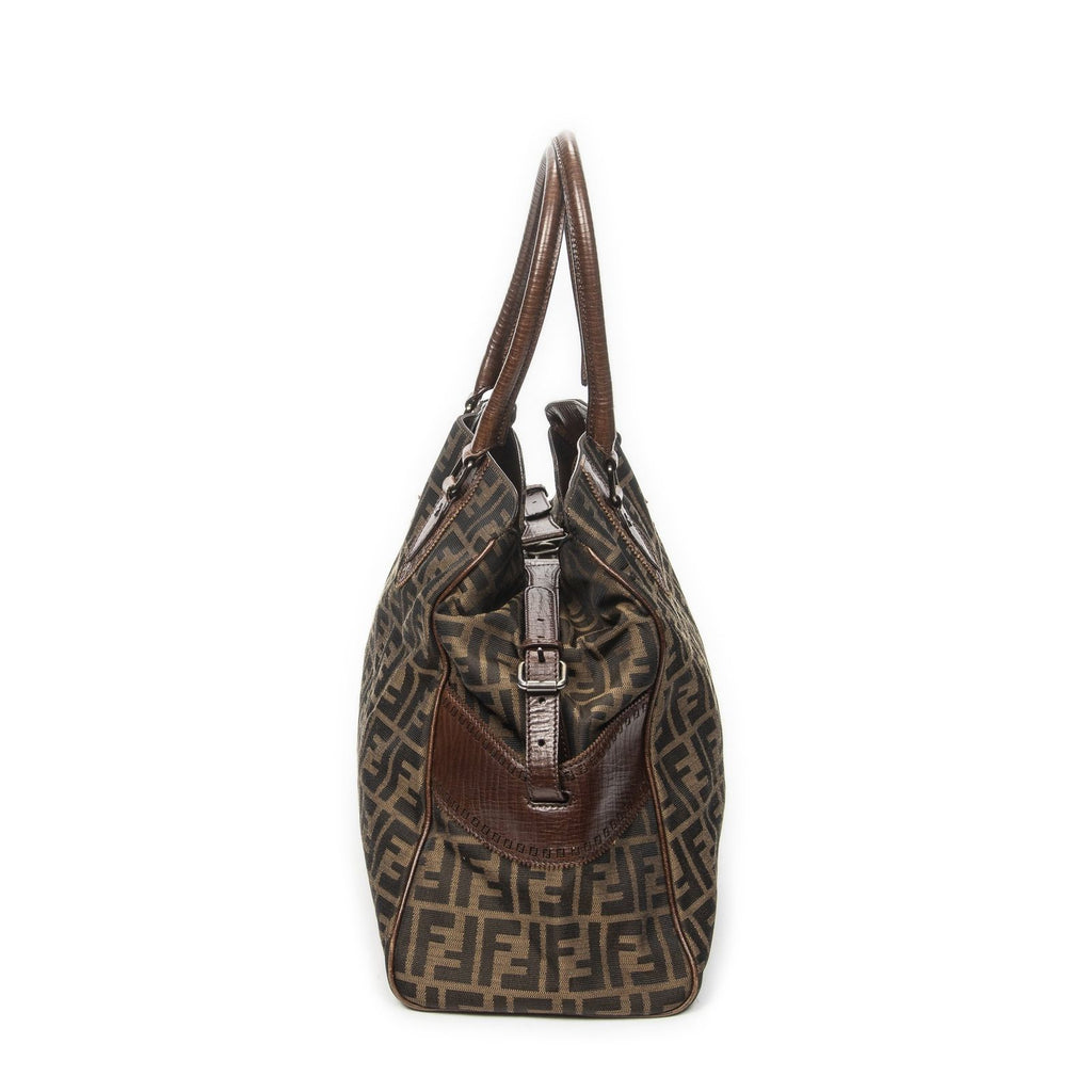 Fendi Cef de Jour Tote Brown Zucca Canvas — view 3