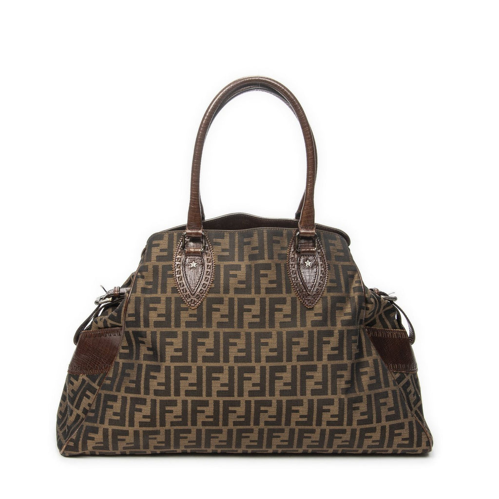 Fendi Cef de Jour Tote Brown Zucca Canvas — view 5