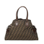 Fendi Cef de Jour Tote Brown Zucca Canvas
