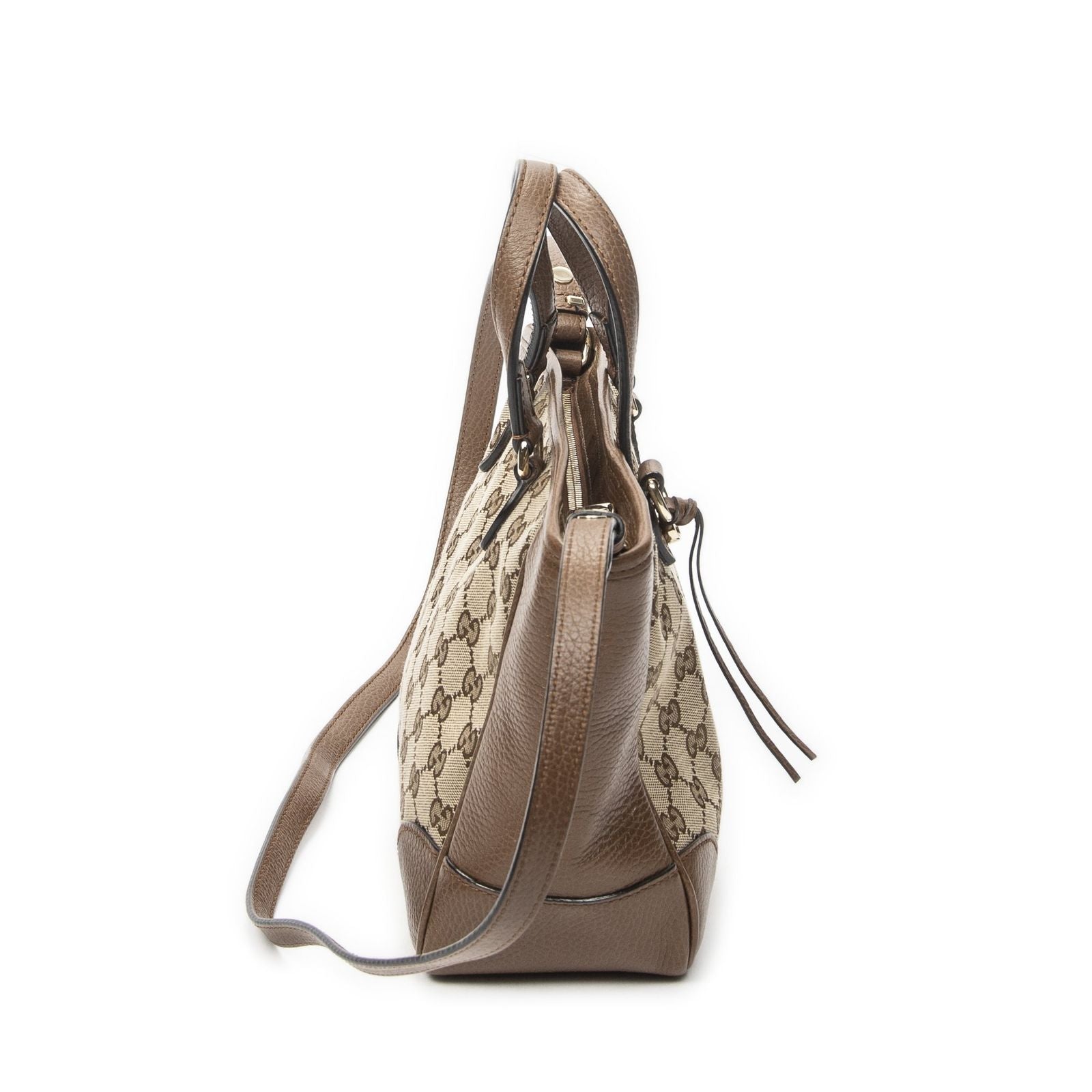 Gucci Small Bree Tote Beige Brown GG Canvas — view 4