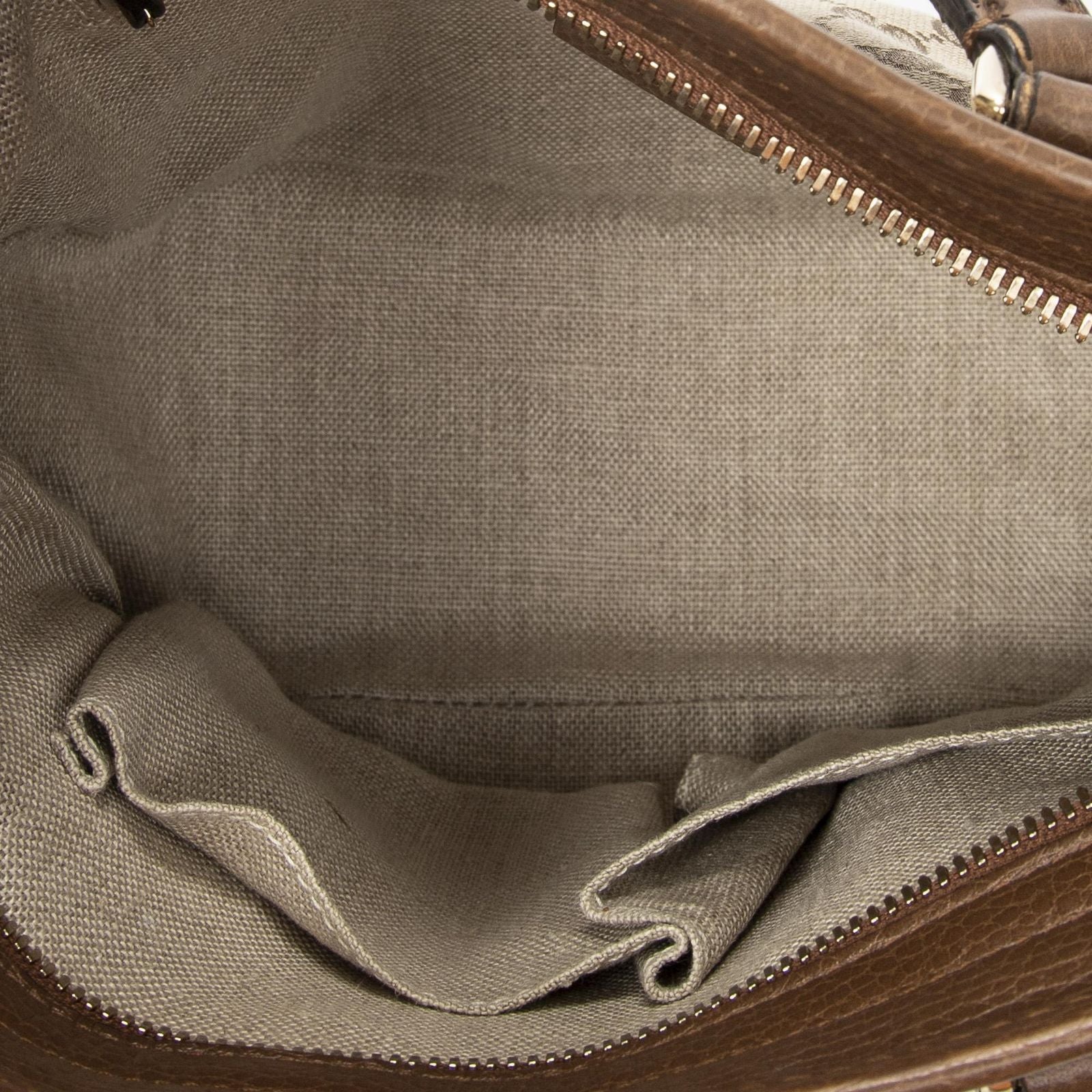 Gucci Small Bree Tote Beige Brown GG Canvas — view 9