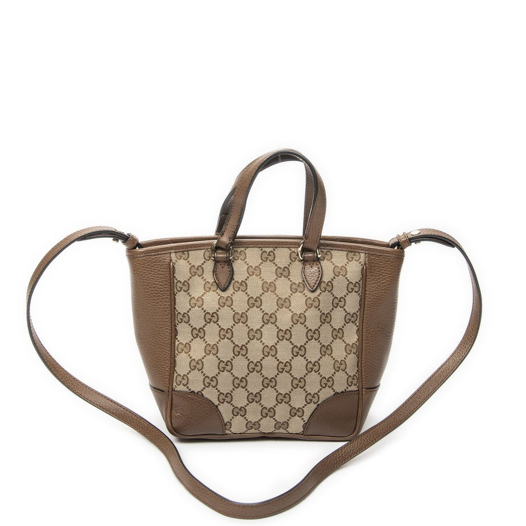 Gucci Small Bree Tote Beige Brown GG Canvas — view 5