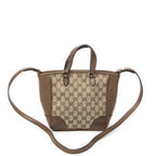 Gucci Small Bree Tote Beige Brown GG Canvas — view 5