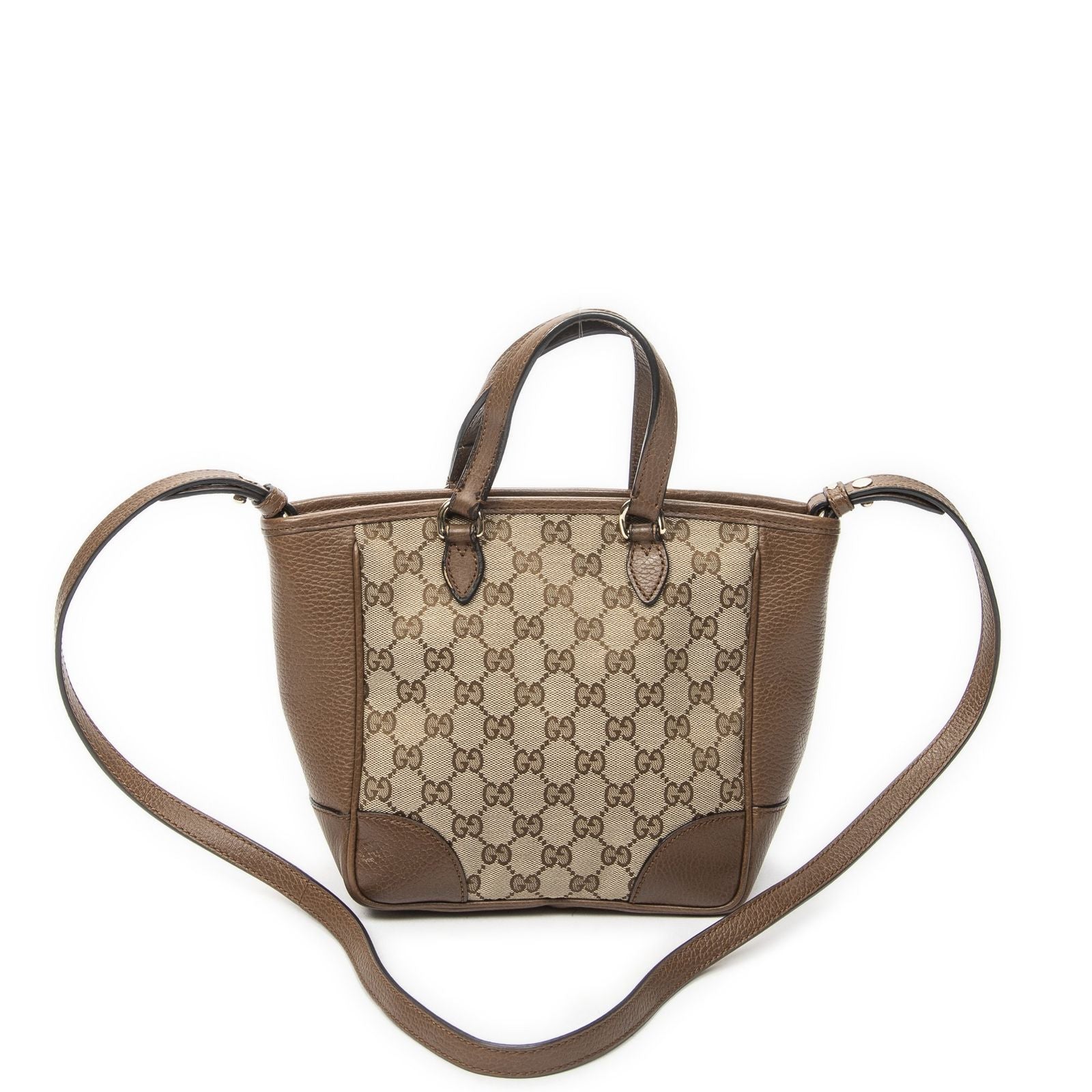 Gucci Small Bree Tote Beige Brown GG Canvas — view 5