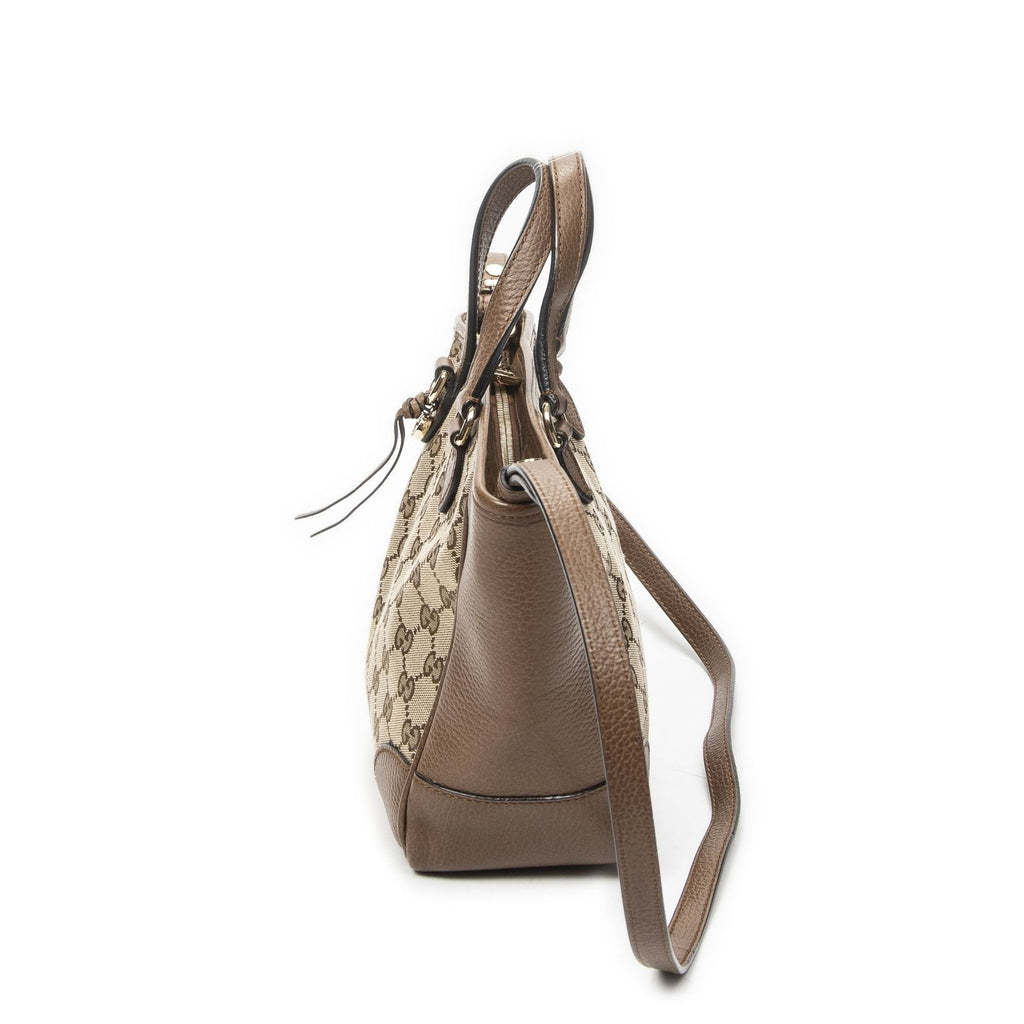 Gucci Small Bree Tote Beige Brown GG Canvas — view 3