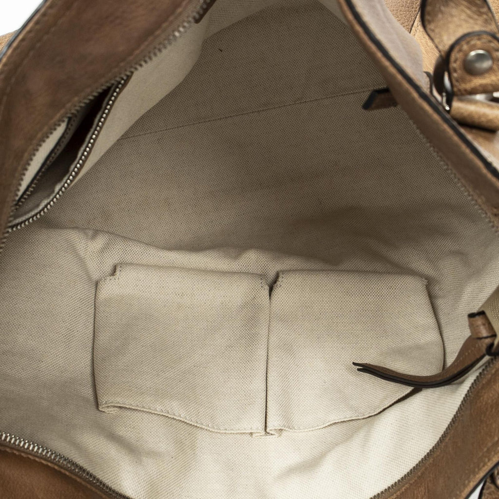 Gucci Miss GG Convertible Tote Brown Gray Calfskin Leather — view 9
