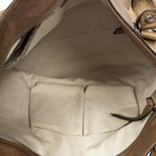 Gucci Miss GG Convertible Tote Brown Gray Calfskin Leather — view 9
