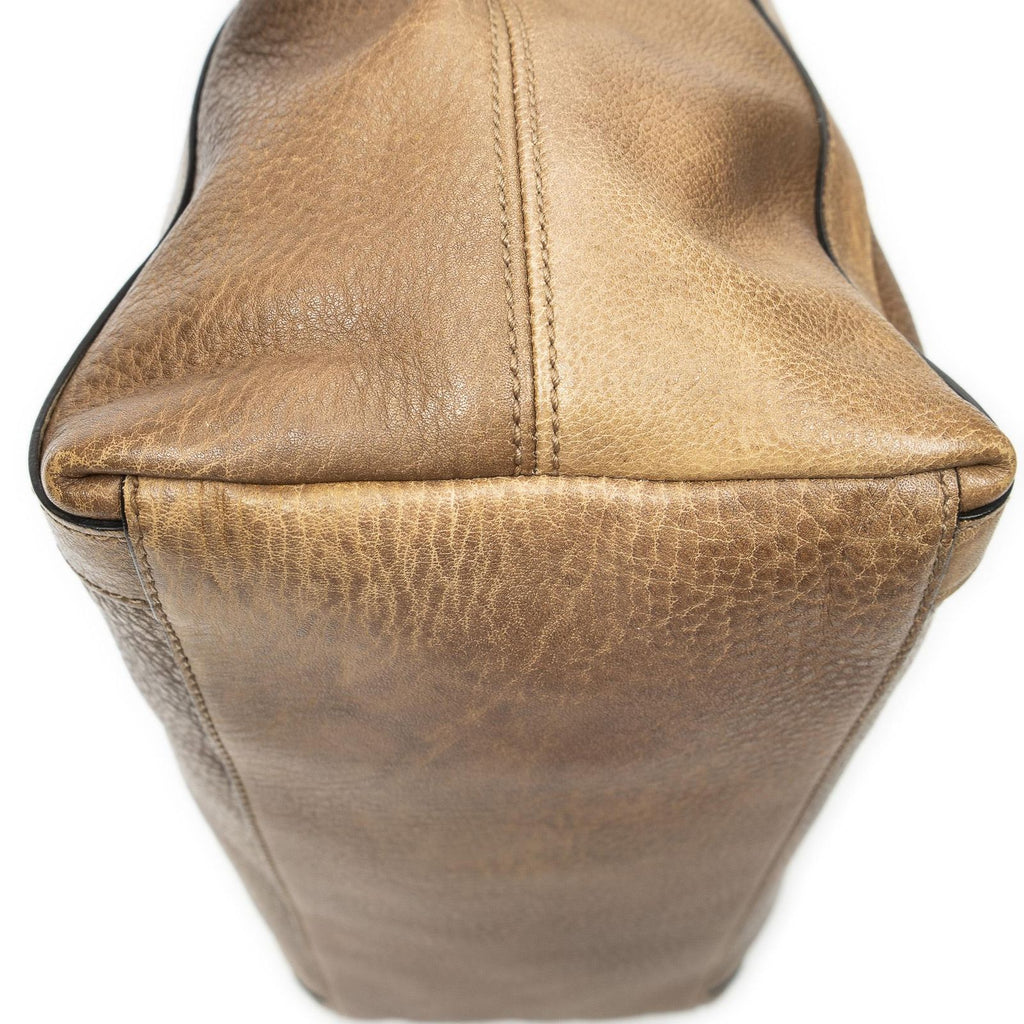 Gucci Miss GG Convertible Tote Brown Gray Calfskin Leather — view 7