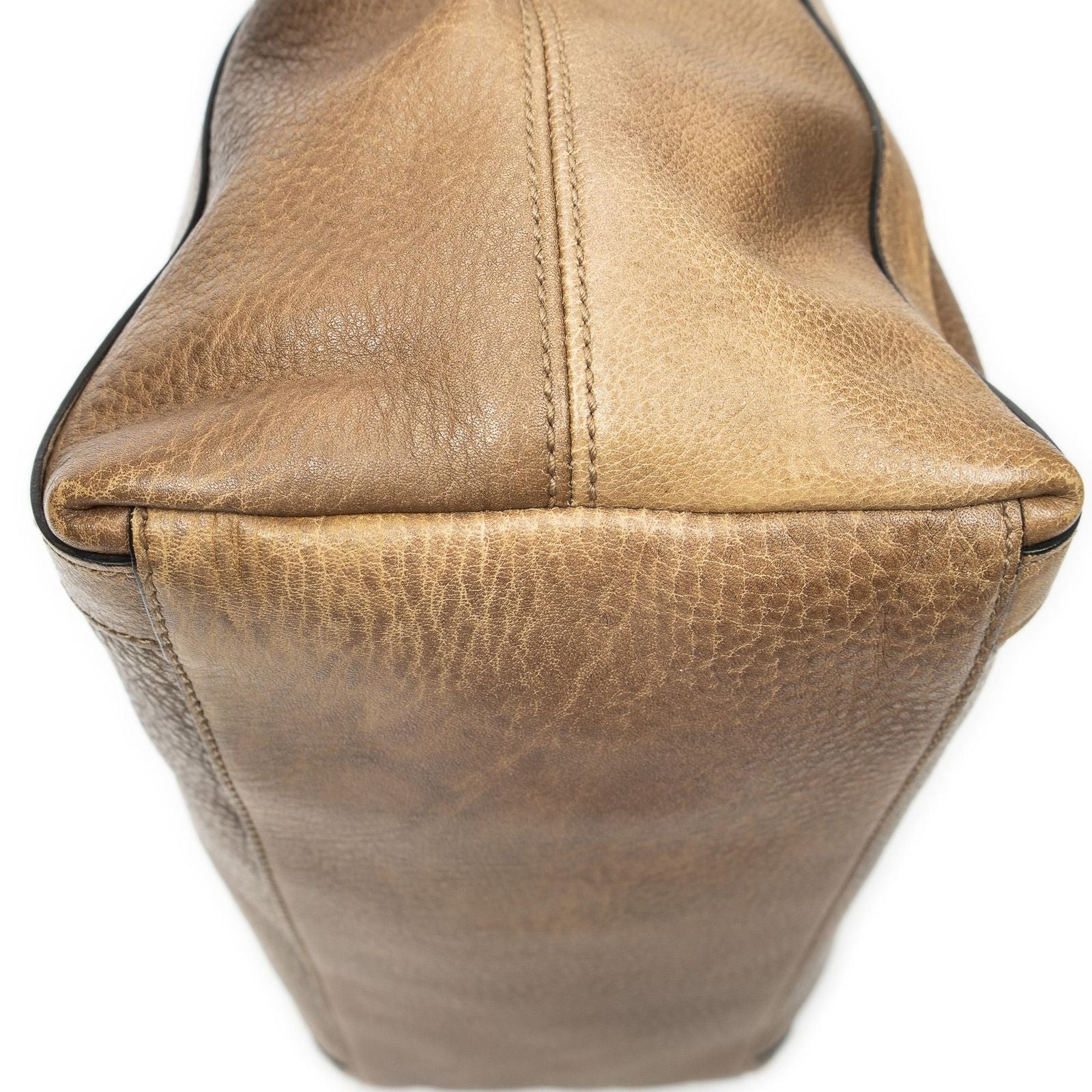 Gucci Miss GG Convertible Tote Brown Gray Calfskin Leather — view 7