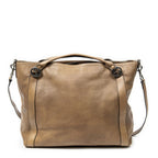 Gucci Miss GG Convertible Tote Brown Gray Calfskin Leather
