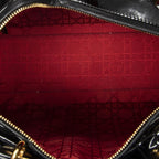 Dior Large Lady Dior Zip Black Cannage Patent Leather Handbag — view 9