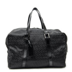 Fendi Collapsible Weekender Black Zucchino Canvas Travel
