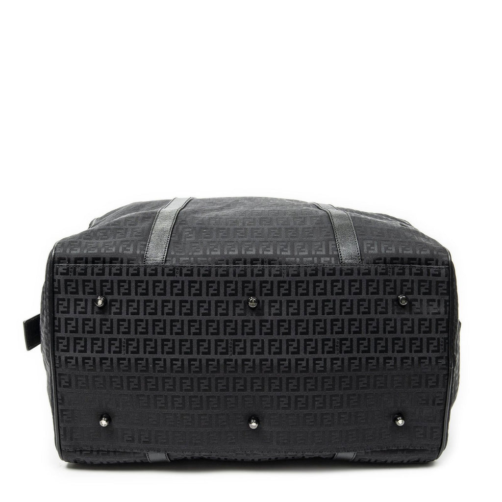 Fendi Collapsible Weekender Black Zucchino Canvas Travel — view 6