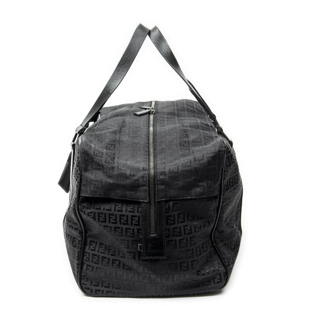 Fendi Collapsible Weekender Black Zucchino Canvas Travel — view 3