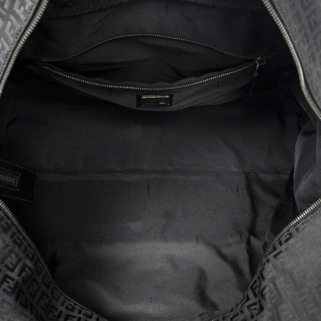 Fendi Collapsible Weekender Black Zucchino Canvas Travel — view 9