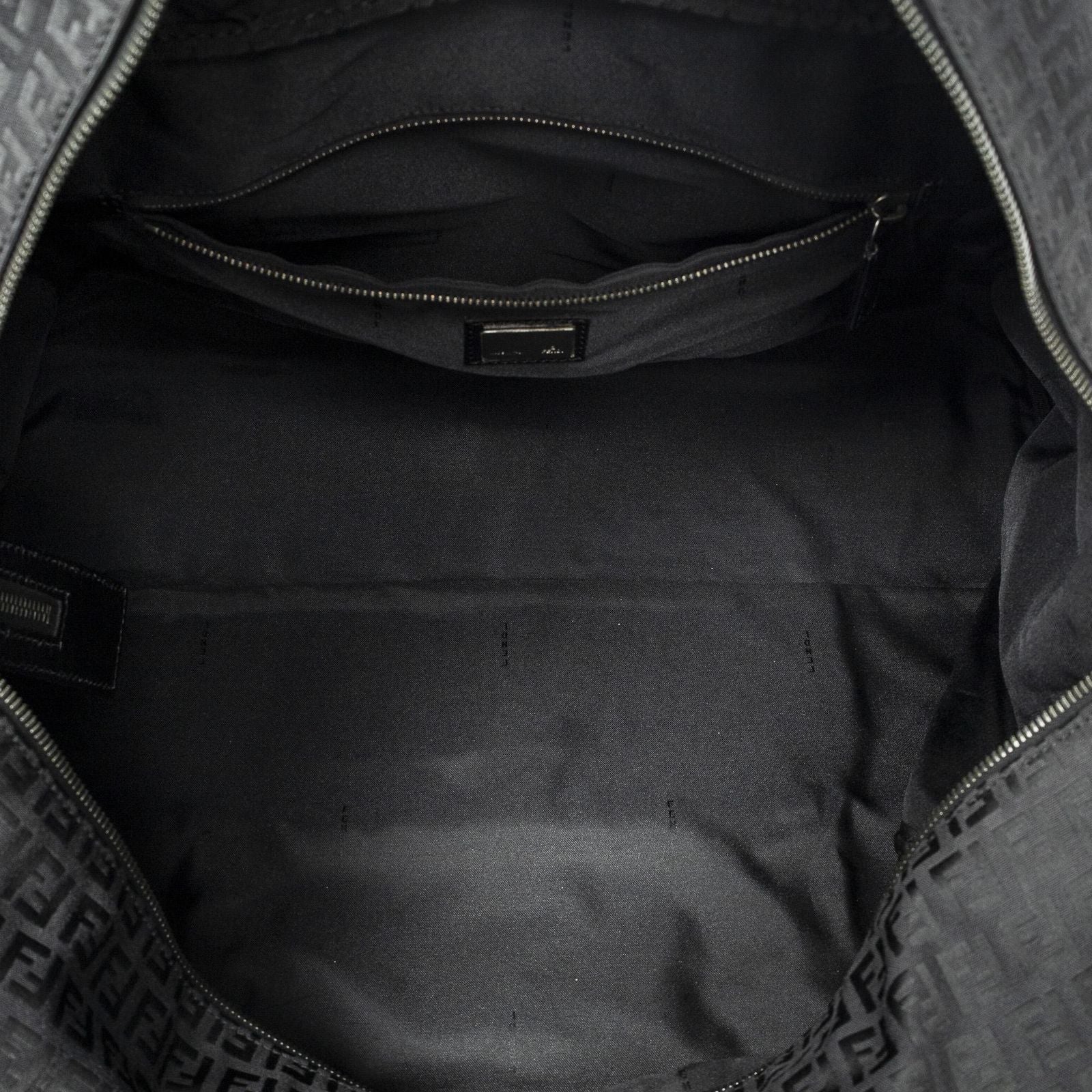 Fendi Collapsible Weekender Black Zucchino Canvas Travel — view 9
