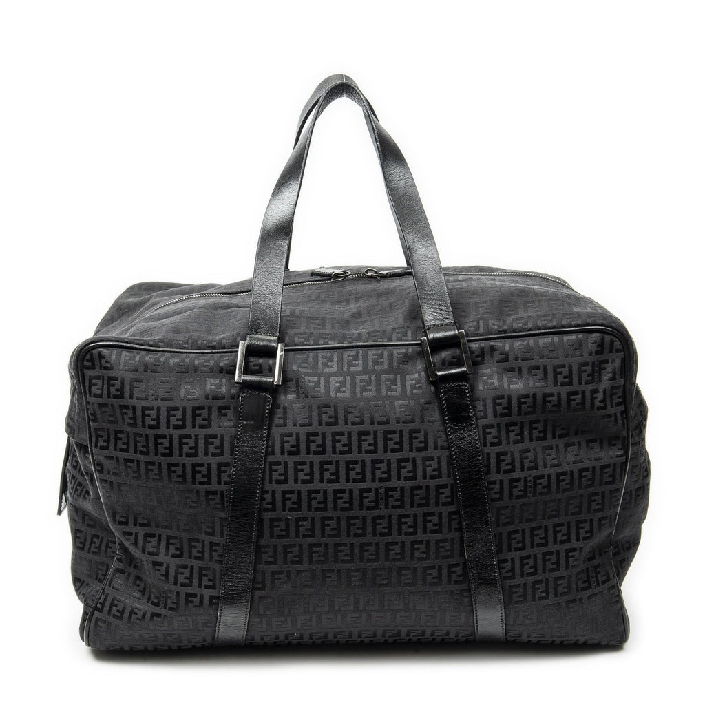 Fendi Collapsible Weekender Black Zucchino Canvas Travel — view 5