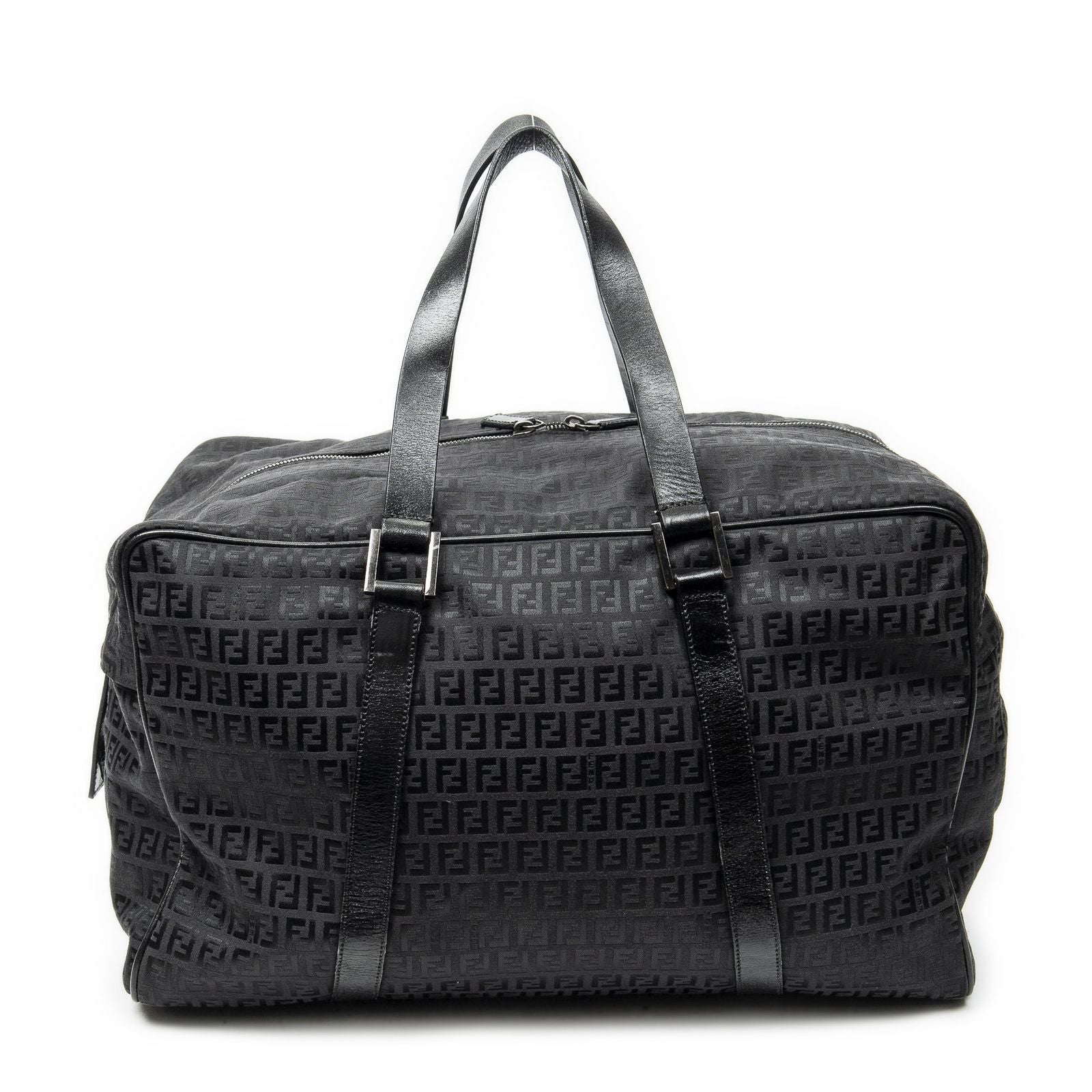 Fendi Collapsible Weekender Black Zucchino Canvas Travel — view 5