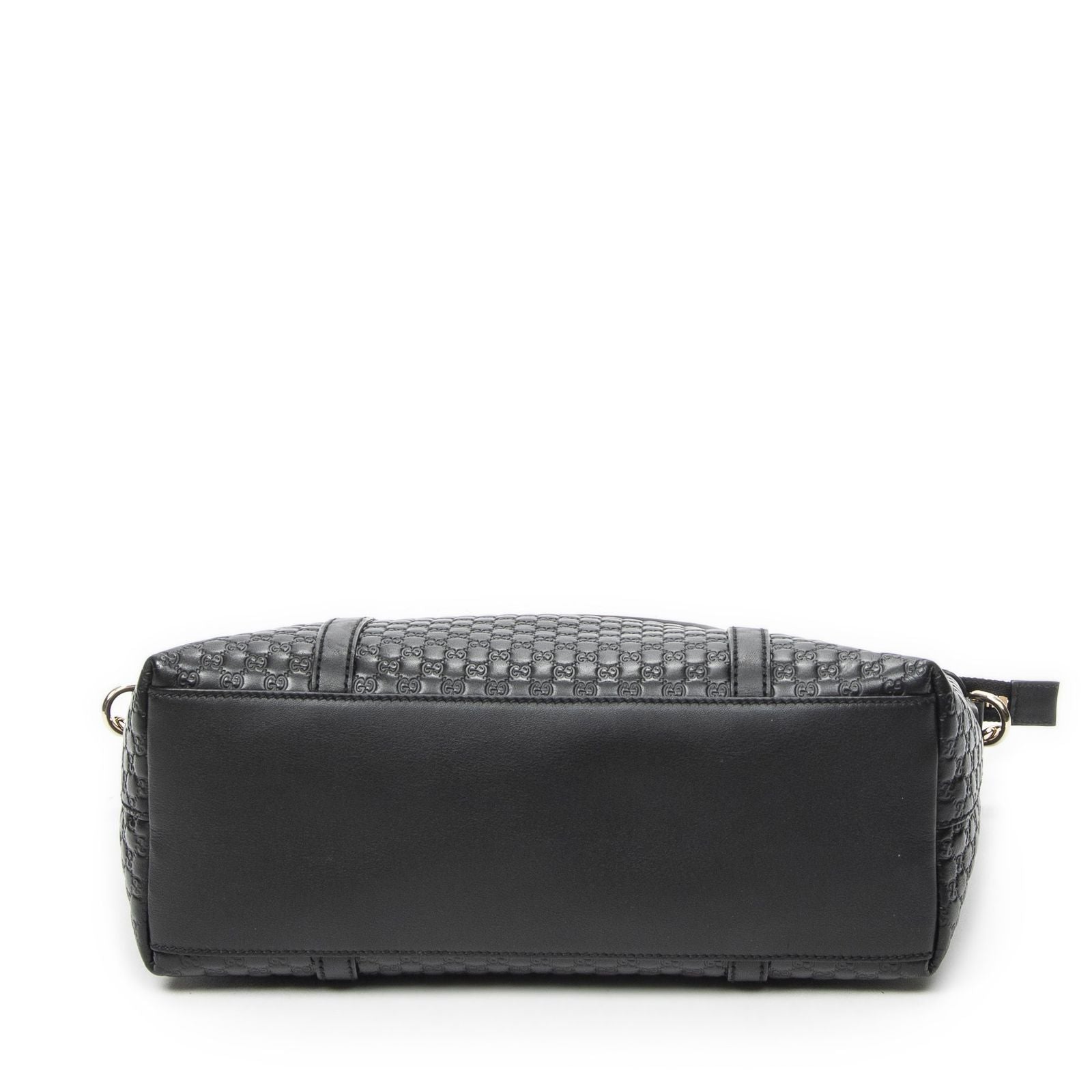 Gucci Convertible Satchel Black Micro Guccissima Leather — view 6