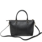 Gucci Convertible Satchel Black Micro Guccissima Leather — view 5