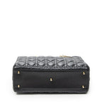 Dior Large Lady Dior Zip Black Canada Lambskin Leather Handbag — view 6