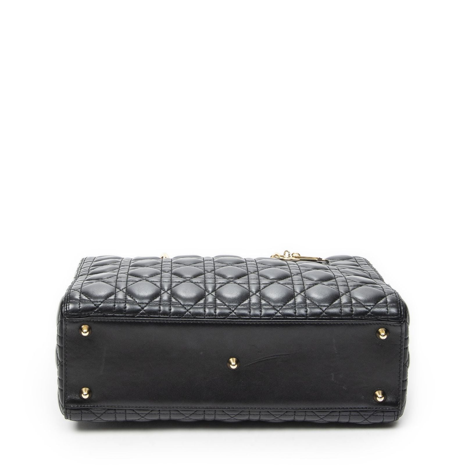 Dior Large Lady Dior Zip Black Canada Lambskin Leather Handbag — view 6