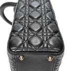 Dior Large Lady Dior Zip Black Canada Lambskin Leather Handbag — view 7
