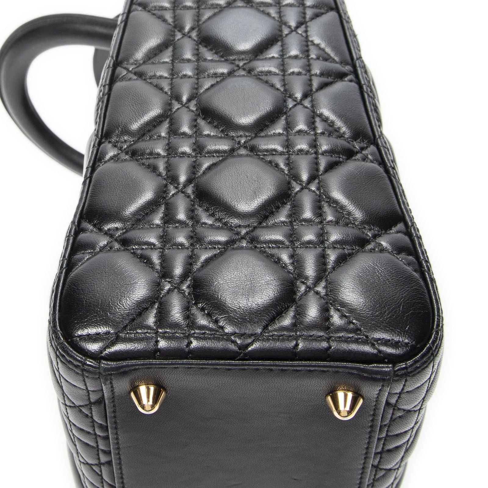 Dior Large Lady Dior Zip Black Canada Lambskin Leather Handbag — view 7
