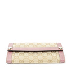 Gucci Continental Wallet Beige Pink GG Canvas — view 3