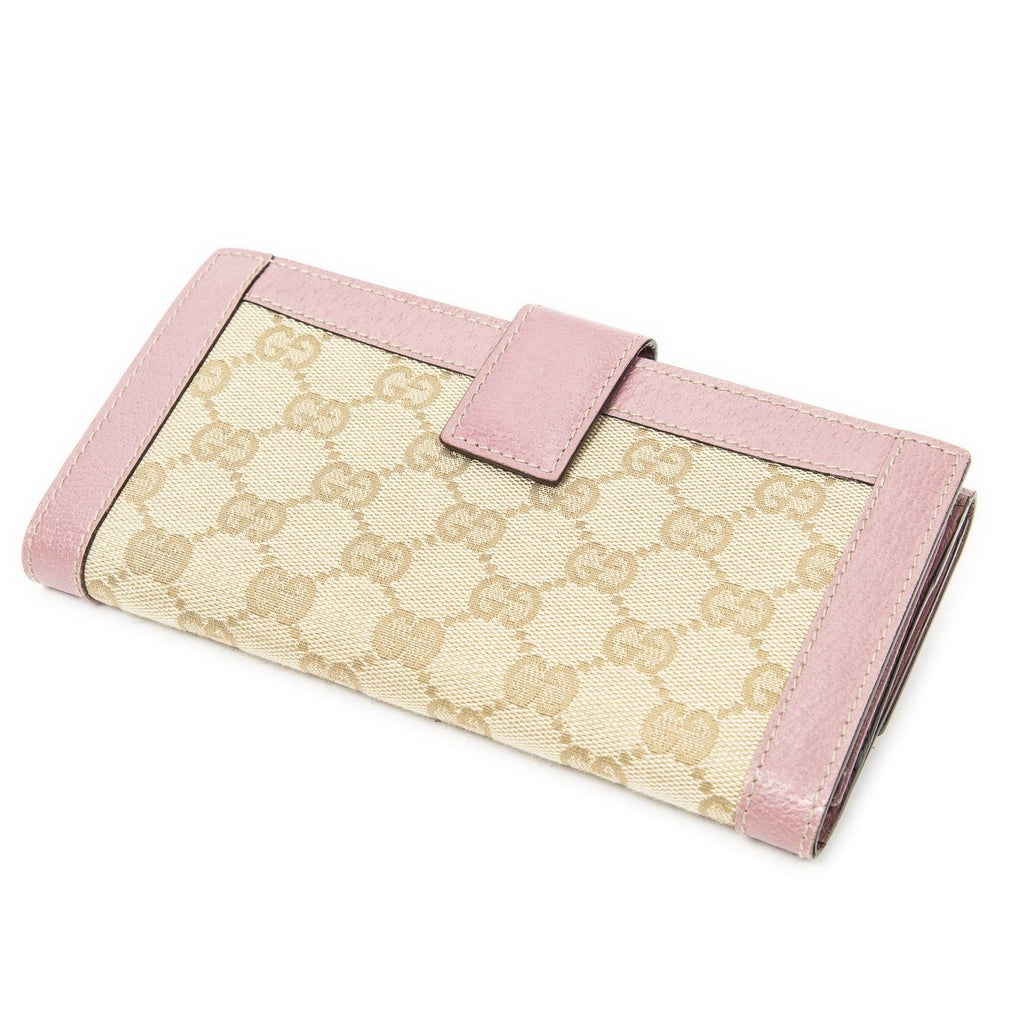 Gucci Continental Wallet Beige Pink GG Canvas — view 2