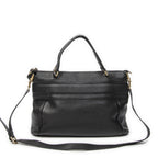 Gucci GG Ride Top Handle Black Gray Calfskin Leather — view 5