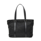 Prada Zip Shopping Tote Black Nylon Canvas — view 5