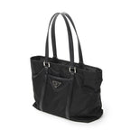 Prada Zip Shopping Tote Black Nylon Canvas — view 2