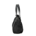 Prada Zip Shopping Tote Black Nylon Canvas — view 4