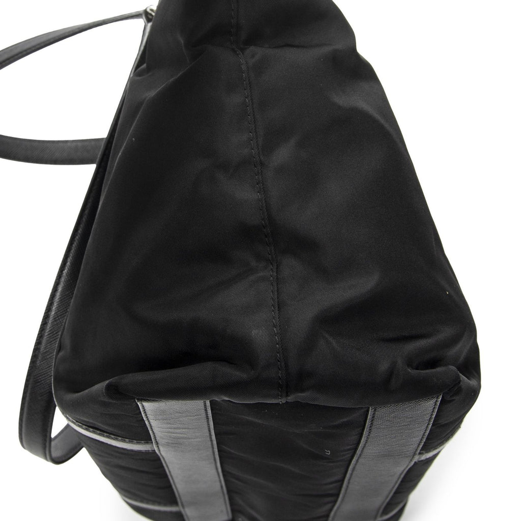 Prada Zip Shopping Tote Black Nylon Canvas — view 8