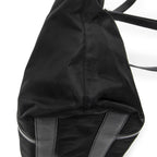 Prada Zip Shopping Tote Black Nylon Canvas — view 7