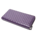 Gucci Zip Around Wallet Purple Micro Guccissima Leather