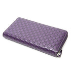 Gucci Zip Around Wallet Purple Micro Guccissima Leather