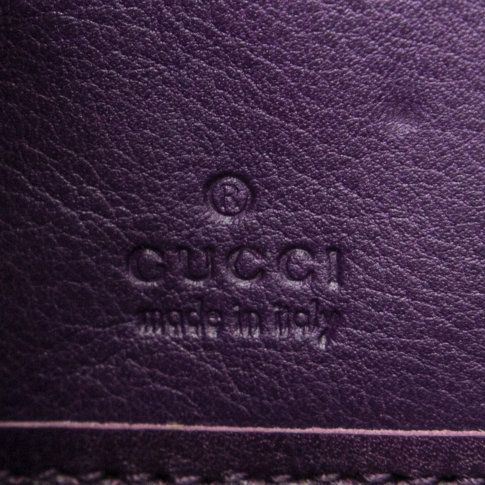 Gucci Zip Around Wallet Purple Micro Guccissima Leather — view 5