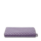 Gucci Zip Around Wallet Purple Micro Guccissima Leather — view 3