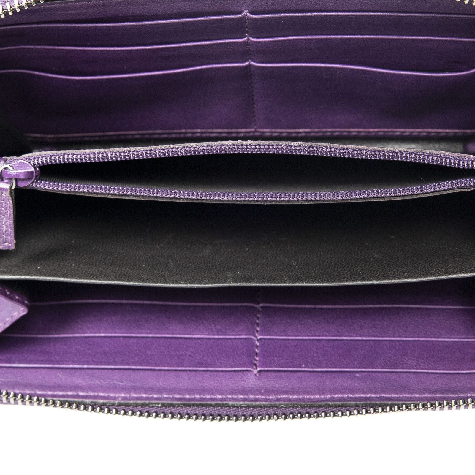 Gucci Zip Around Wallet Purple Micro Guccissima Leather — view 4