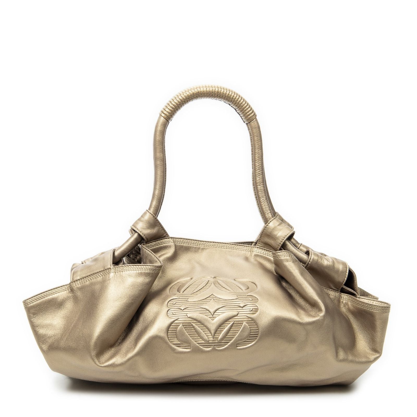 Loewe Large Airbrush Hobo Gold Calfskin Leather