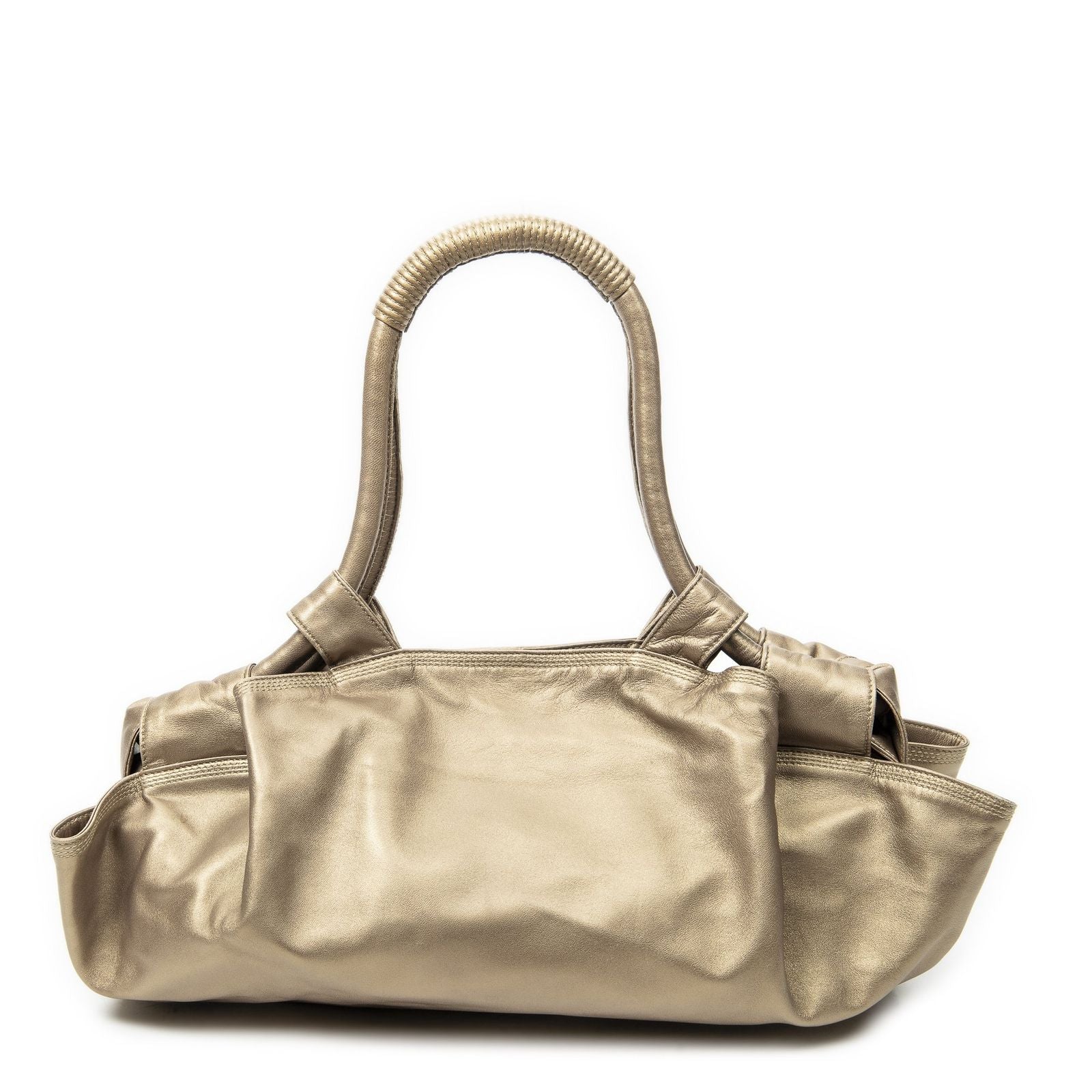 Loewe Large Airbrush Hobo Gold Calfskin Leather — view 5