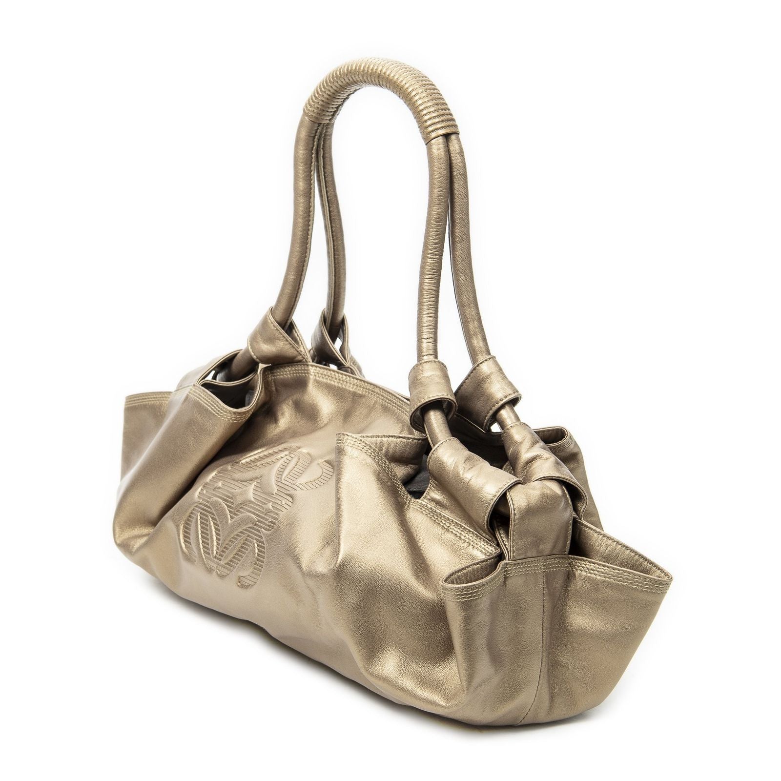 Loewe Large Airbrush Hobo Gold Calfskin Leather — view 2