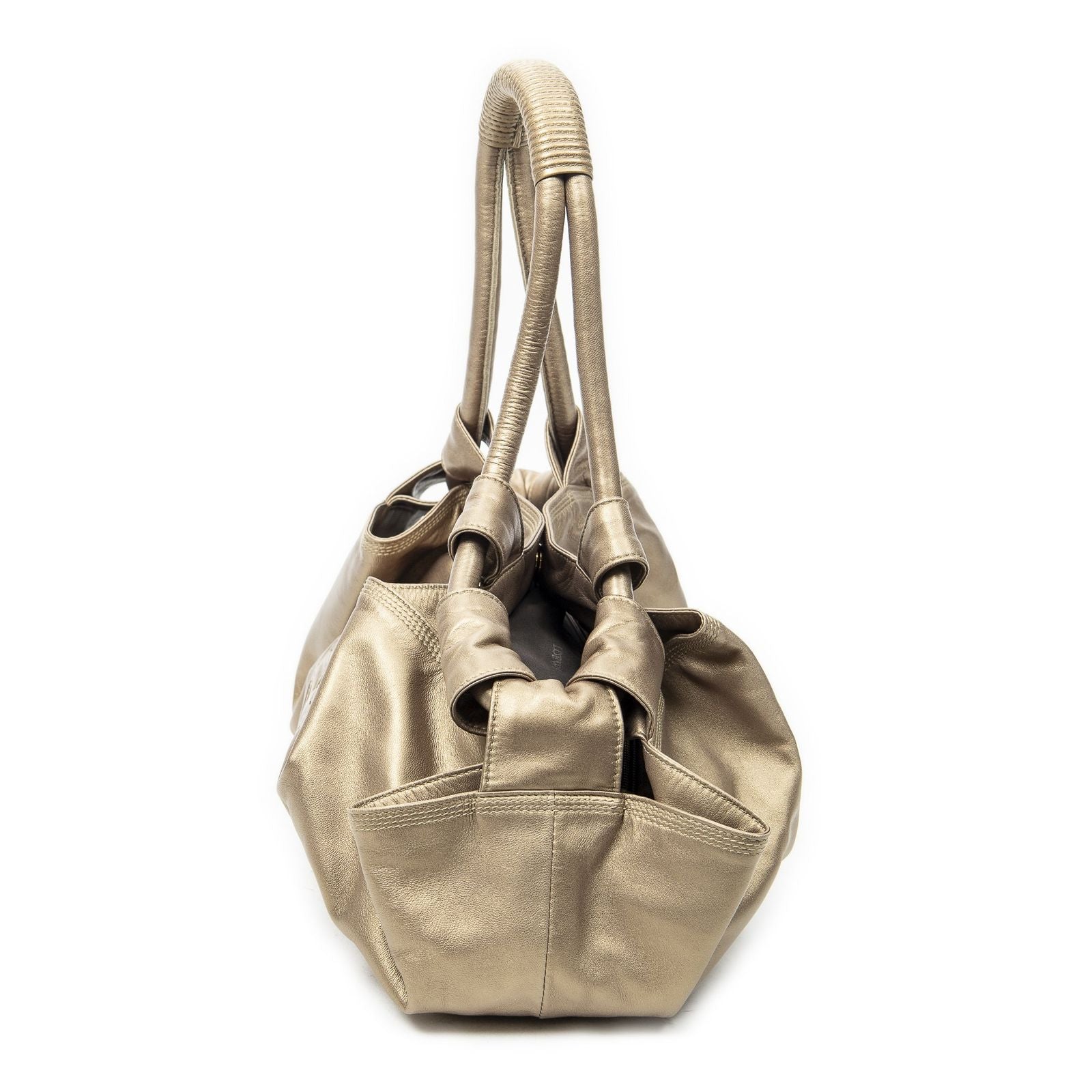 Loewe Large Airbrush Hobo Gold Calfskin Leather — view 3